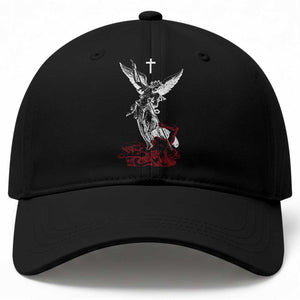 Saint Michael The Archangel Defeating Satan Baseball Cap TS10 Print Your Wear