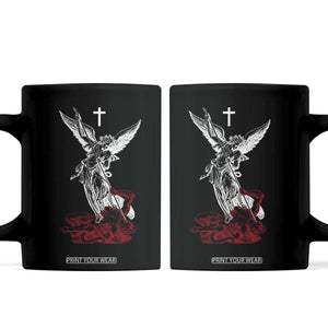 Saint Michael The Archangel Defeating Satan Coffee Mug TS10 Black Print Your Wear