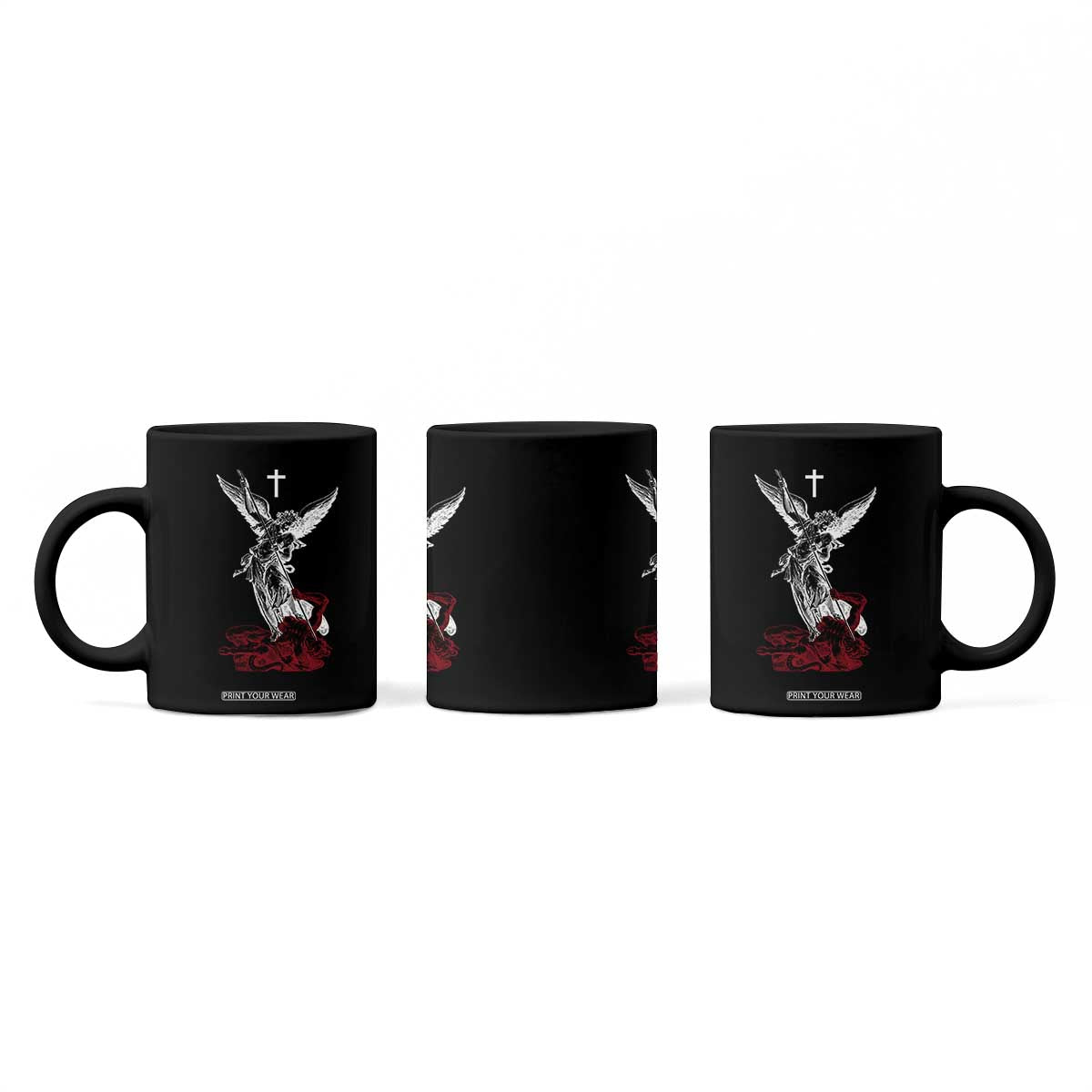 Saint Michael The Archangel Defeating Satan Coffee Mug TS10 Print Your Wear