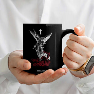 Saint Michael The Archangel Defeating Satan Coffee Mug TS10 Print Your Wear