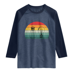 Retro Salt Light Be Ye Salt Christ Raglan Shirt Bible Verse Christian Worship TS10 Heather Denim Navy Print Your Wear