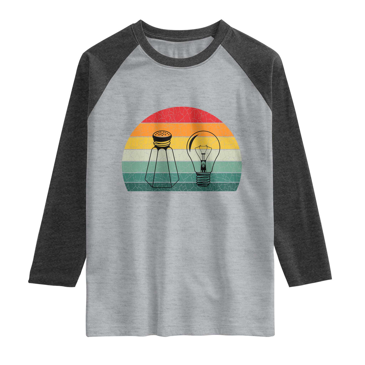 Retro Salt Light Be Ye Salt Christ Raglan Shirt Bible Verse Christian Worship TS10 Heather Gray Heather Charcoal Print Your Wear