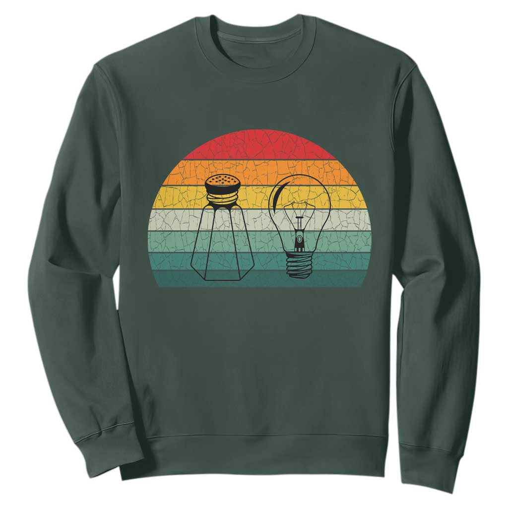 Retro Salt Light Be Ye Salt Christ Sweatshirt Bible Verse Christian Worship TS10 Dark Forest Green Print Your Wear