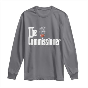 Fantasy Football Commissioner Long Sleeve Shirt Draft Party Commish FFL TS10 Charcoal Print Your Wear