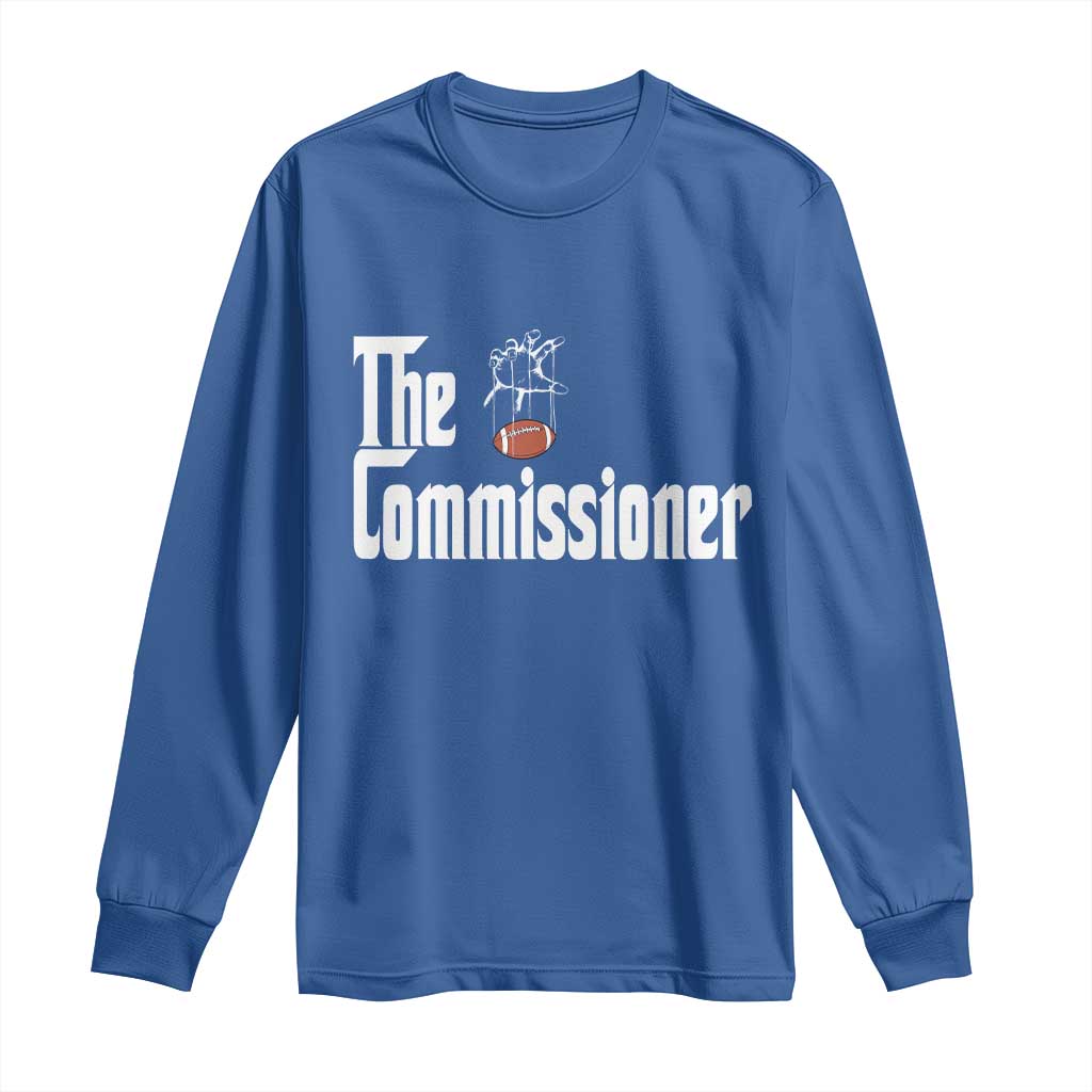 Fantasy Football Commissioner Long Sleeve Shirt Draft Party Commish FFL TS10 Royal Blue Print Your Wear