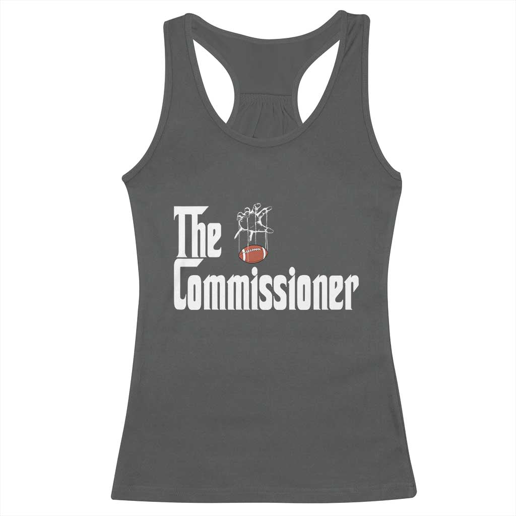 Fantasy Football Commissioner Racerback Tank Top Draft Party Commish FFL TS10 Dark Heather Print Your Wear