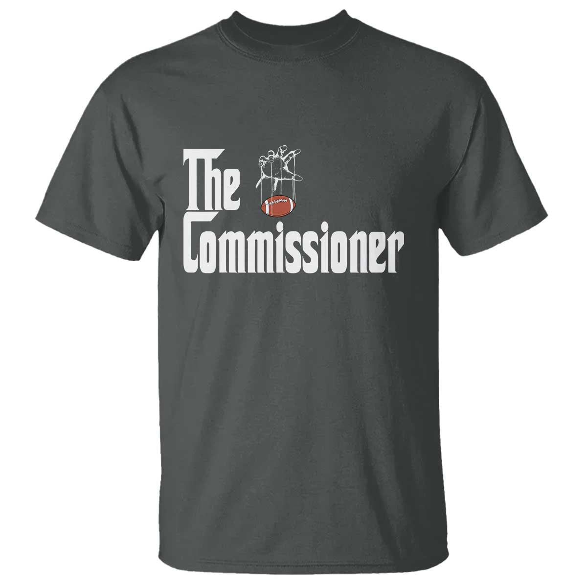 Fantasy Football Commissioner T Shirt Draft Party Commish FFL TS10 Dark Heather Print Your Wear