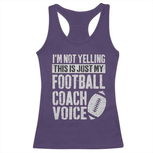 Football Coach Racerback Tank Top Cool Distressed Vintage Funny Not Yelling TS10 Purple Print Your Wear