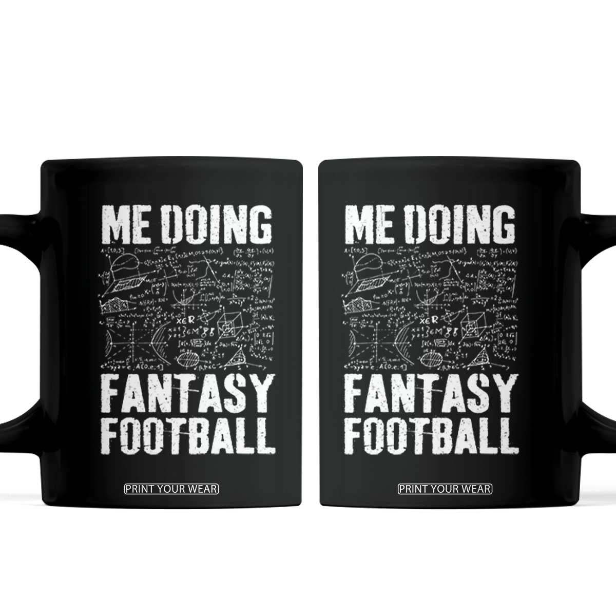 Funny Fantasy Football Coffee Mug Draft Party Commish FFL Vintage Touchdown Season TS10 Black Print Your Wear