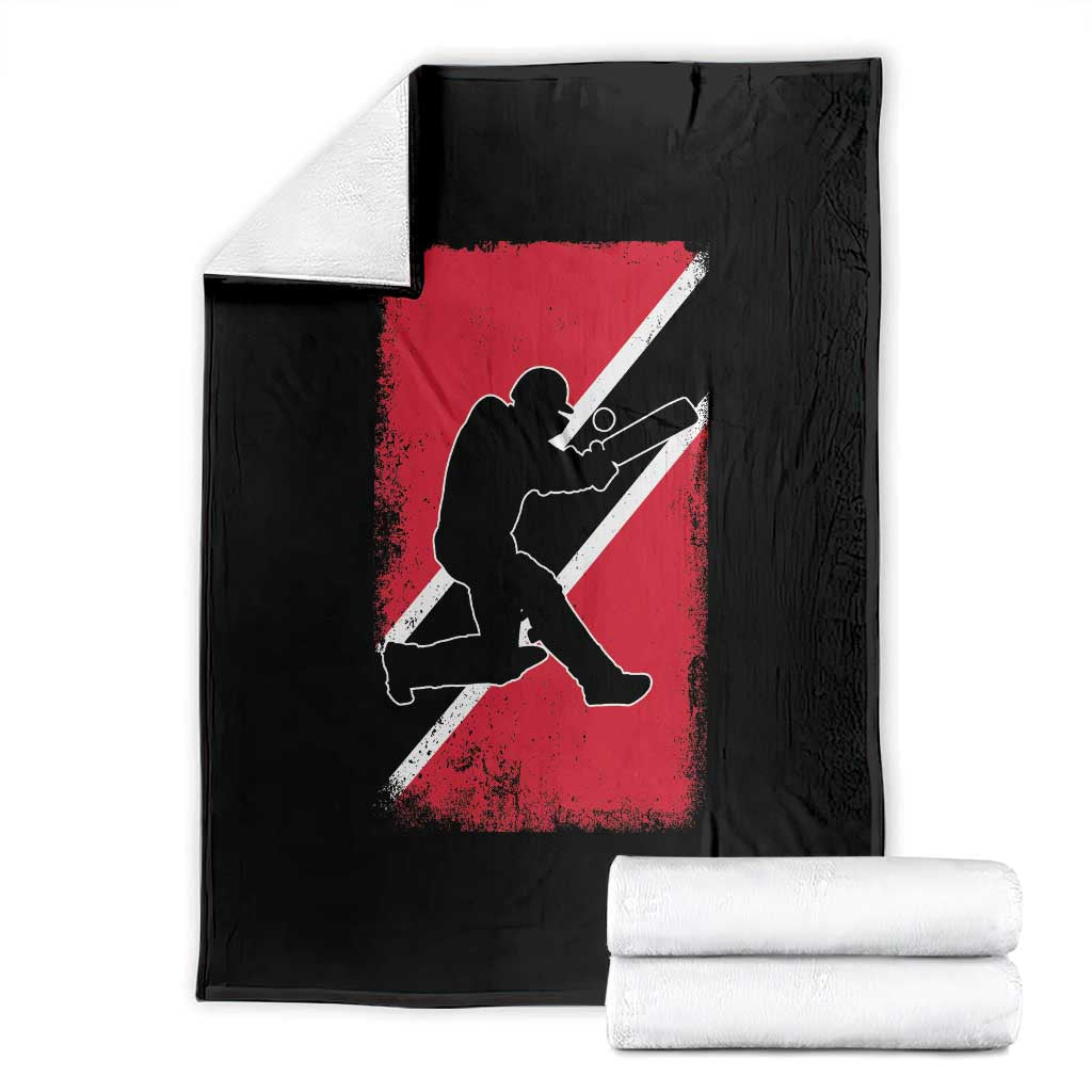 Trinidad and Tobago Cricket Throw Blanket Retro Vintage Sport Trini Trinidadian Flag Cricket Fan TS10 Black Print Your Wear