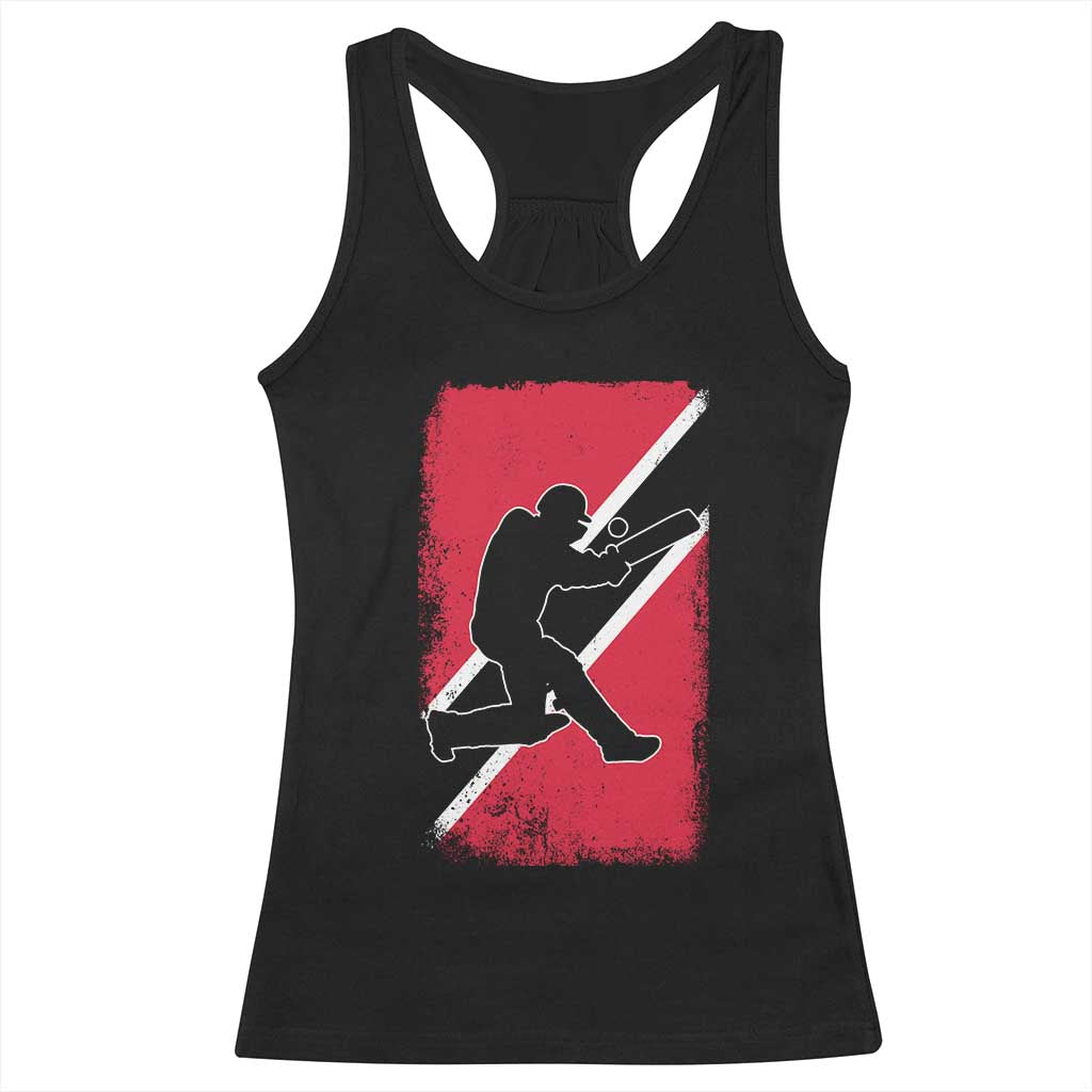 Trinidad and Tobago Cricket Racerback Tank Top Retro Vintage Sport Trini Trinidadian Flag Cricket Fan TS10 Black Print Your Wear