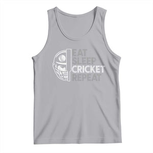 Eat Sleep Cricket Repeat Tank Top Retro Vintage Cricket Gifts TS10 Athletic Heather Print Your Wear