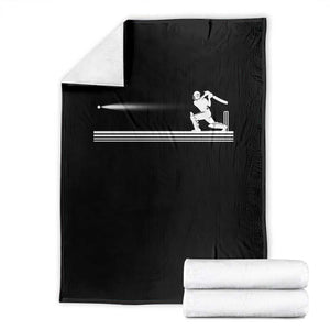 Cricket Player Throw Blanket Powerful Batsman Shot Cricket Gifts TS10 Black Print Your Wear
