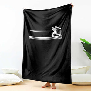 Cricket Player Throw Blanket Powerful Batsman Shot Cricket Gifts TS10 Print Your Wear
