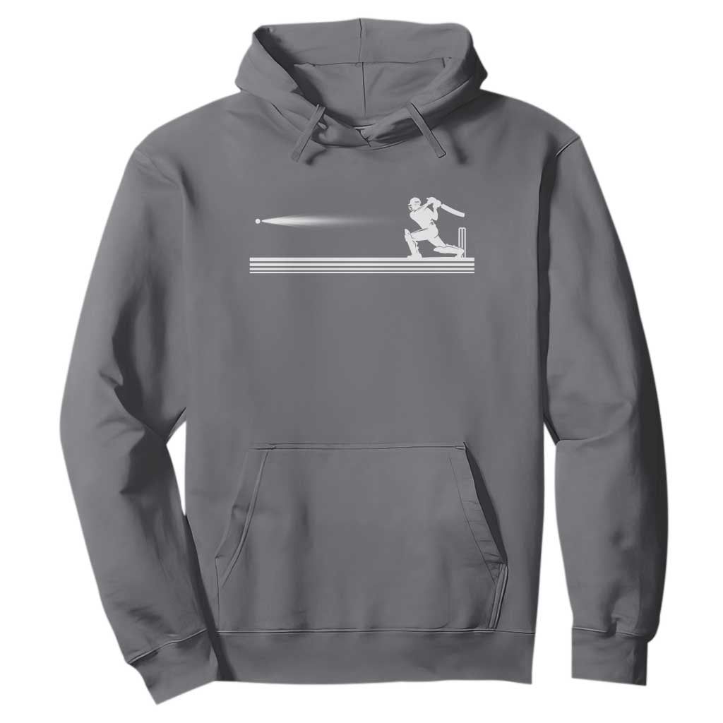 Cricket Player Hoodie Powerful Batsman Shot Cricket Gifts TS10 Charcoal Print Your Wear