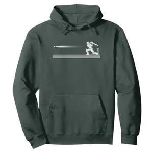 Cricket Player Hoodie Powerful Batsman Shot Cricket Gifts TS10 Dark Forest Green Print Your Wear