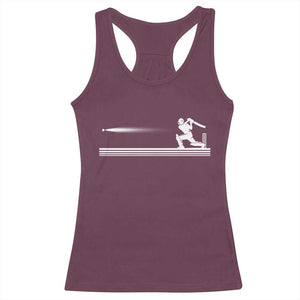 Cricket Player Racerback Tank Top Powerful Batsman Shot Cricket Gifts TS10 Maroon Print Your Wear