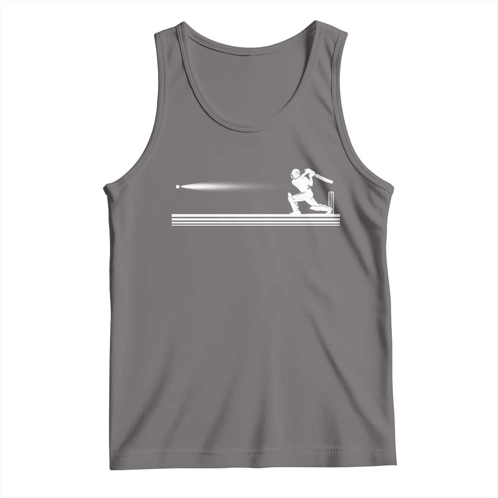 Cricket Player Tank Top Powerful Batsman Shot Cricket Gifts TS10 Deep Heather Print Your Wear