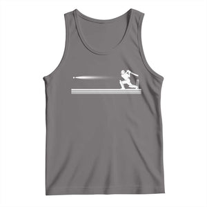 Cricket Player Tank Top Powerful Batsman Shot Cricket Gifts TS10 Deep Heather Print Your Wear