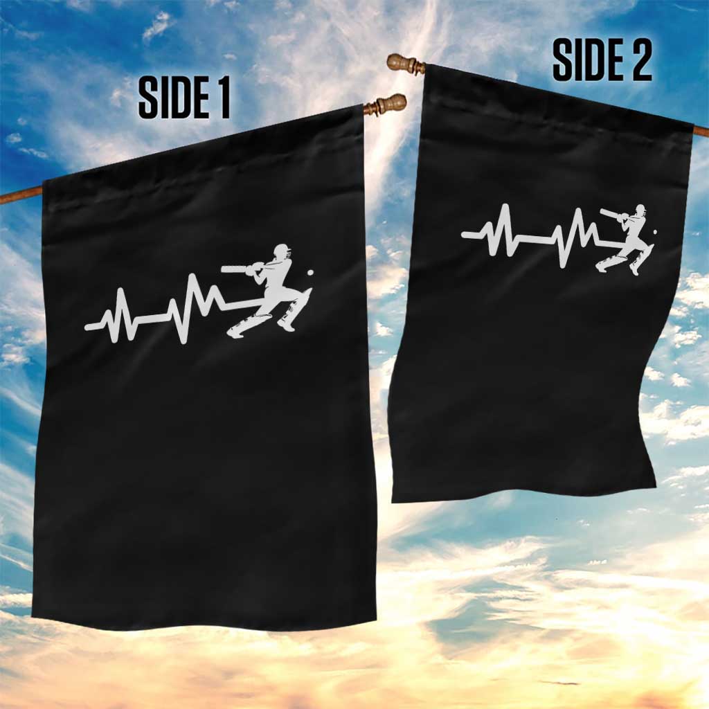 Cricket Player Garden Flag Cricket Heartbeat Batsman TS10 Print Your Wear