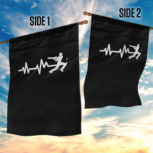 Cricket Player Garden Flag Cricket Heartbeat Batsman TS10 Print Your Wear
