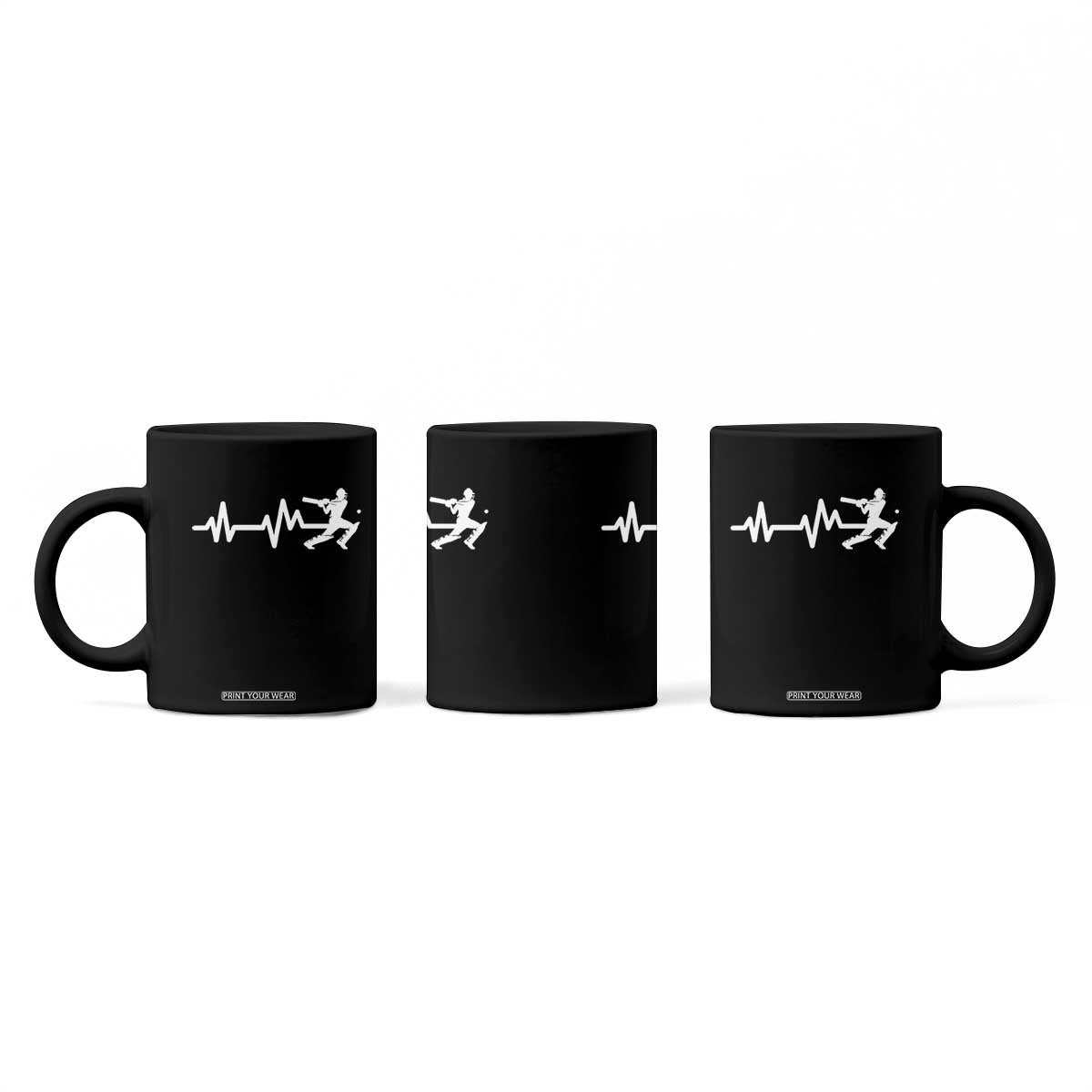 Cricket Player Coffee Mug Cricket Heartbeat Batsman TS10 Print Your Wear