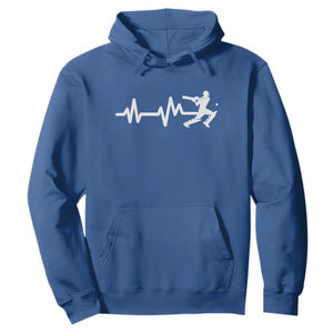 Cricket Player Hoodie Cricket Heartbeat Batsman TS10 Royal Blue Print Your Wear