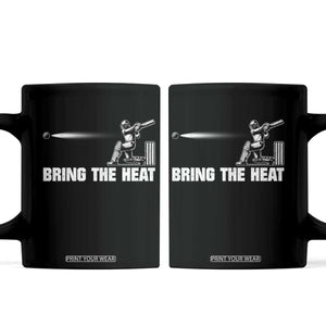 Cricket Player Coffee Mug Bring The Heat Batting TS10 Black Print Your Wear