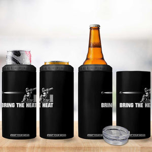Cricket Player 4 in 1 Can Cooler Tumbler Bring The Heat Batting TS10 Print Your Wear
