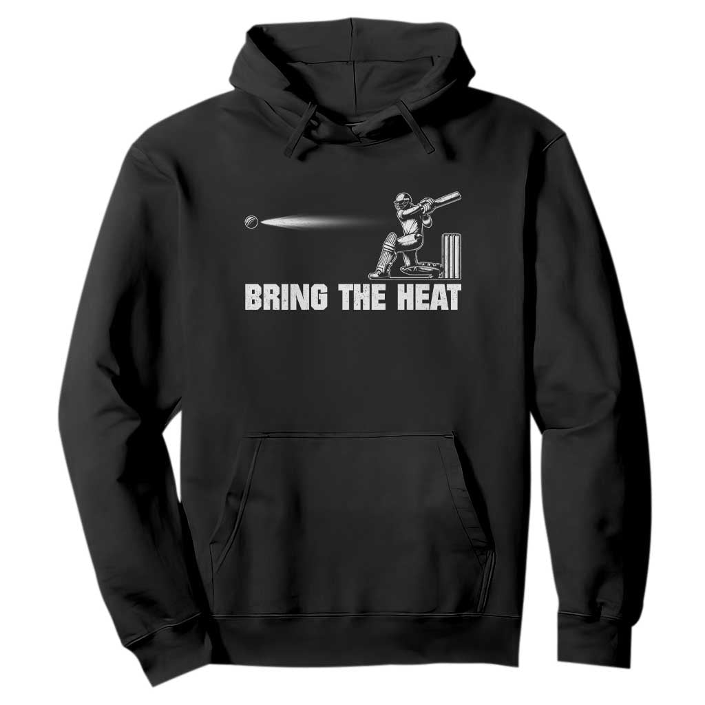 Cricket Player Hoodie Bring The Heat Batting TS10 Black Print Your Wear