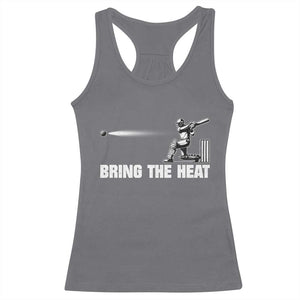 Cricket Player Racerback Tank Top Bring The Heat Batting TS10 Charcoal Print Your Wear