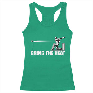 Cricket Player Racerback Tank Top Bring The Heat Batting TS10 Irish Green Print Your Wear