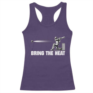 Cricket Player Racerback Tank Top Bring The Heat Batting TS10 Purple Print Your Wear
