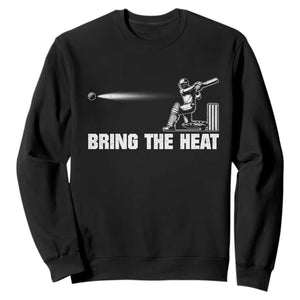 Cricket Player Sweatshirt Bring The Heat Batting TS10 Black Print Your Wear