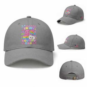 In My Squishy Era Baseball Cap Cute Kawaii Pastel Dumpling Graphic TS10 Baseball Cap Universal Fit Sport Gray Print Your Wear