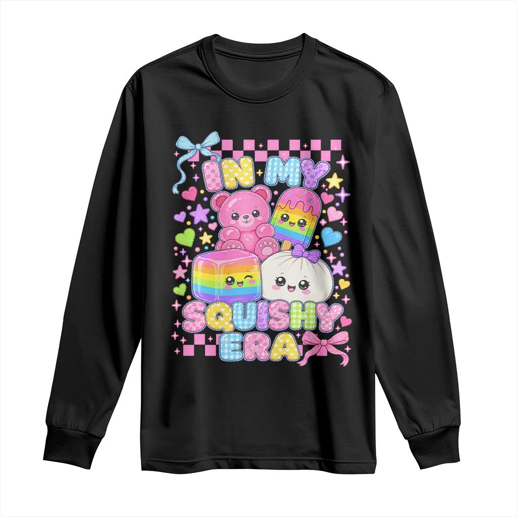 In My Squishy Era Long Sleeve Shirt Cute Kawaii Pastel Dumpling Graphic TS10 Black Print Your Wear