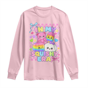 In My Squishy Era Long Sleeve Shirt Cute Kawaii Pastel Dumpling Graphic TS10 Light Pink Print Your Wear