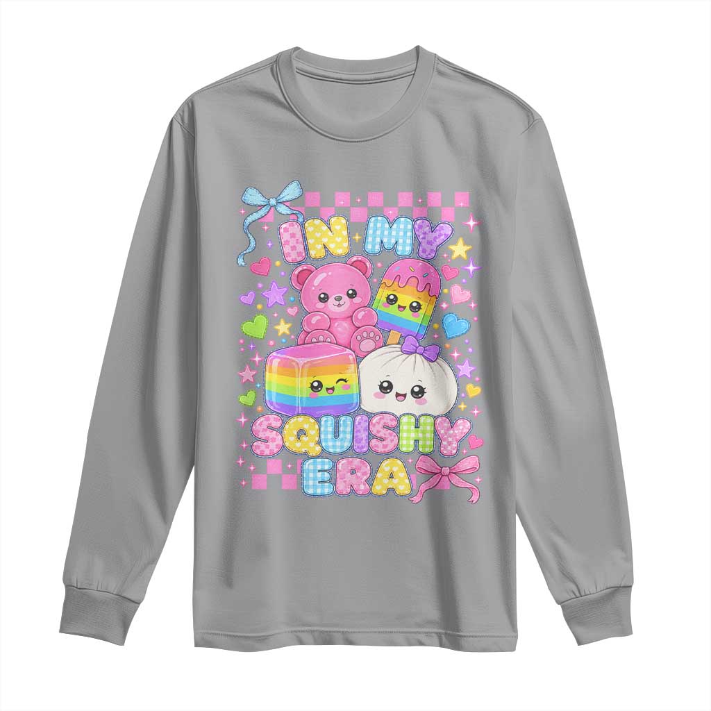 In My Squishy Era Long Sleeve Shirt Cute Kawaii Pastel Dumpling Graphic TS10 Sport Gray Print Your Wear