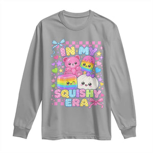 In My Squishy Era Long Sleeve Shirt Cute Kawaii Pastel Dumpling Graphic TS10 Sport Gray Print Your Wear