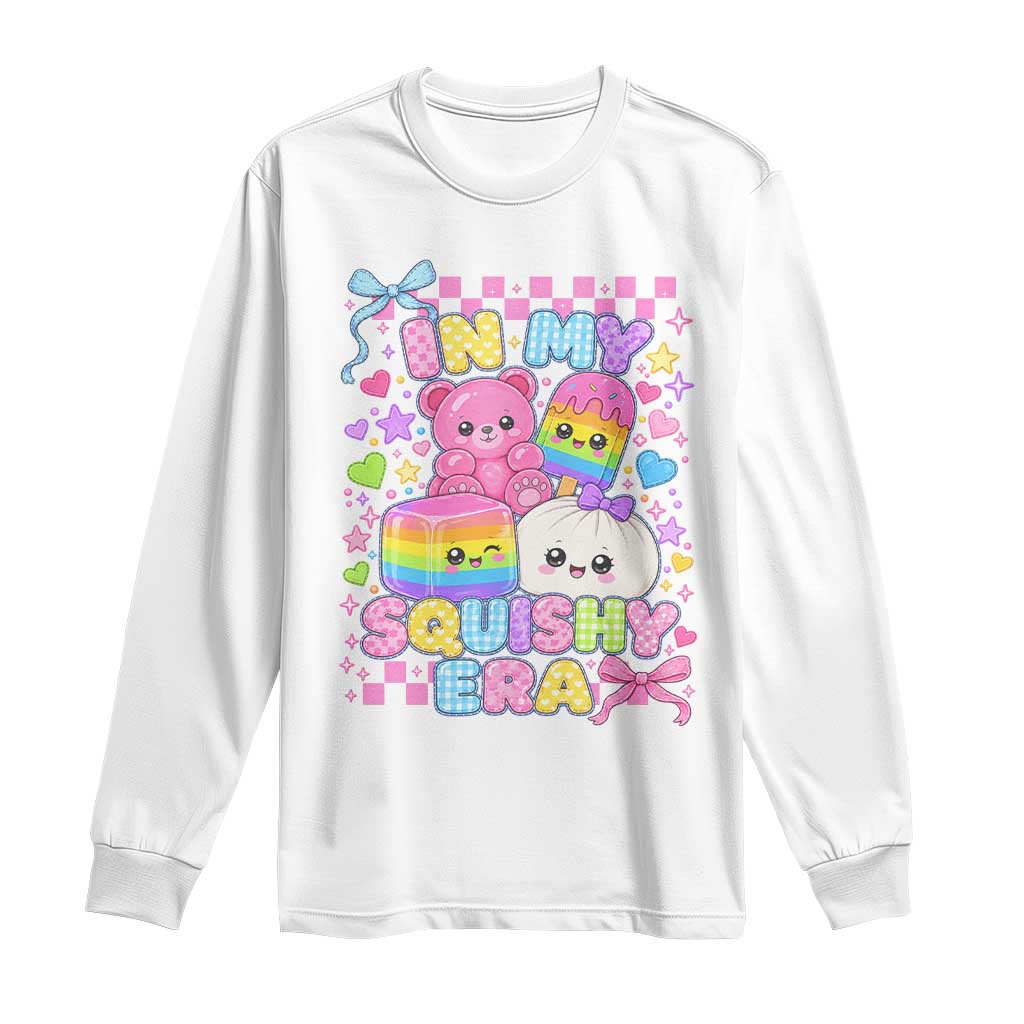 In My Squishy Era Long Sleeve Shirt Cute Kawaii Pastel Dumpling Graphic TS10 White Print Your Wear
