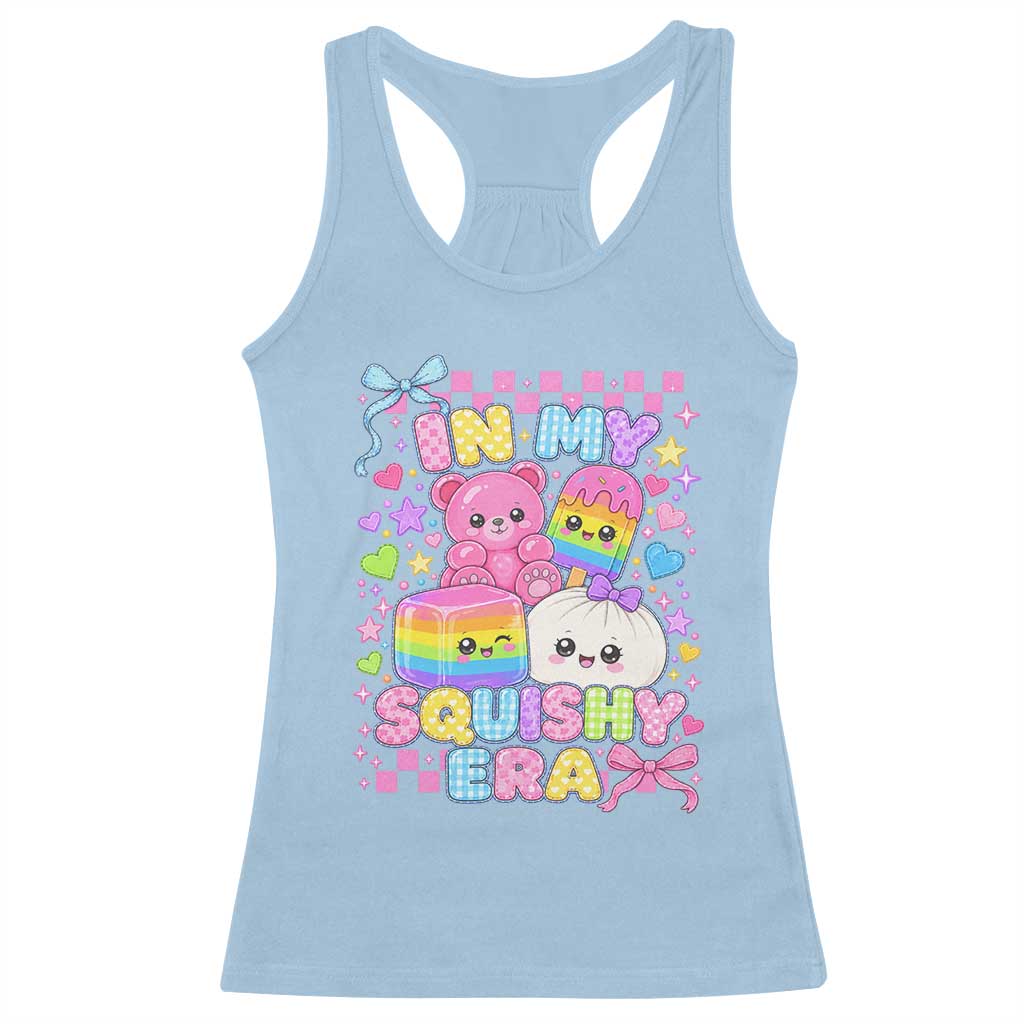 In My Squishy Era Racerback Tank Top Cute Kawaii Pastel Dumpling Graphic TS10 Light Blue Print Your Wear