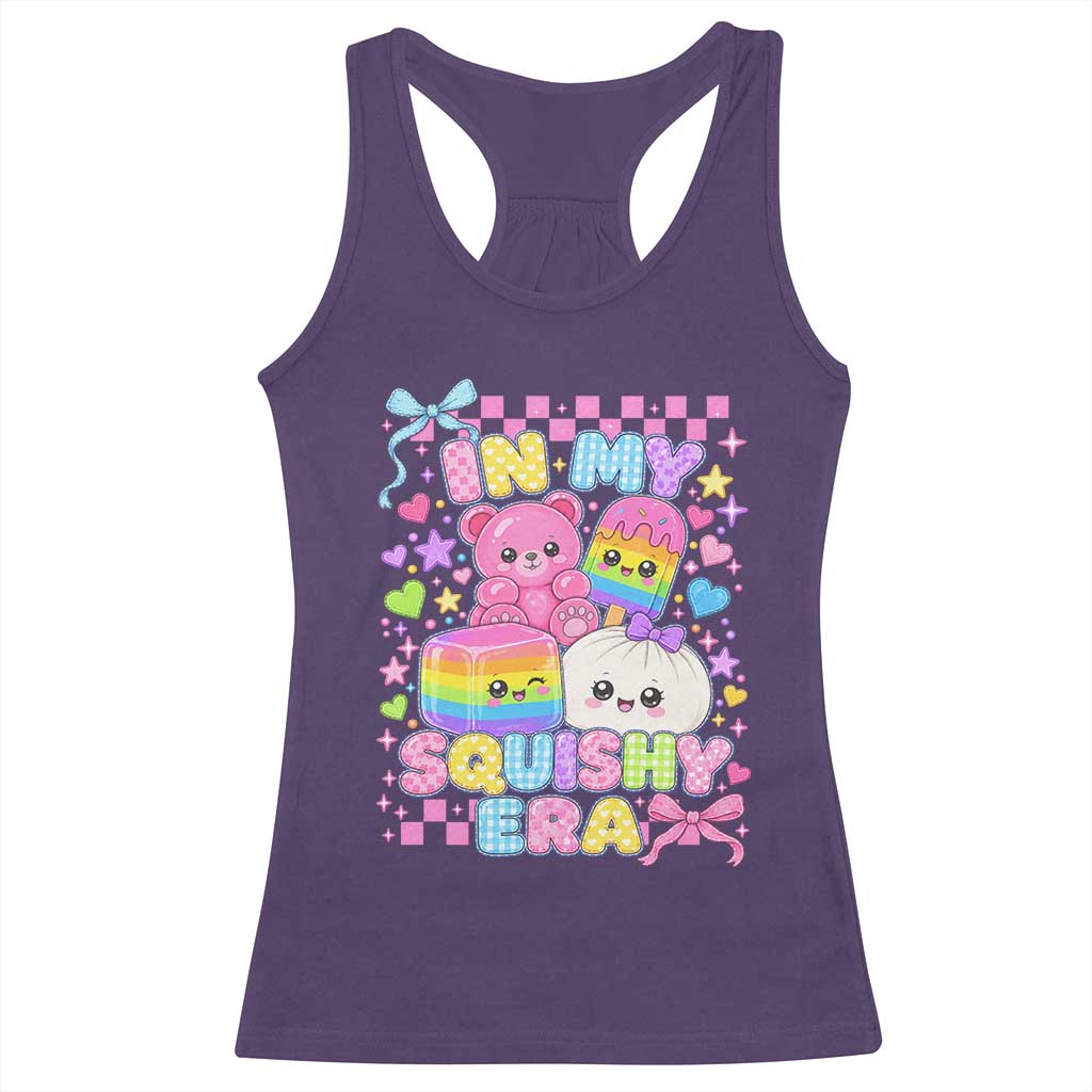 In My Squishy Era Racerback Tank Top Cute Kawaii Pastel Dumpling Graphic TS10 Purple Print Your Wear