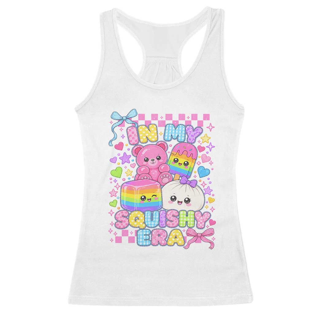 In My Squishy Era Racerback Tank Top Cute Kawaii Pastel Dumpling Graphic TS10 White Print Your Wear