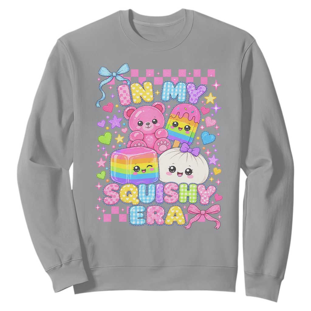 In My Squishy Era Sweatshirt Cute Kawaii Pastel Dumpling Graphic TS10 Sport Gray Print Your Wear