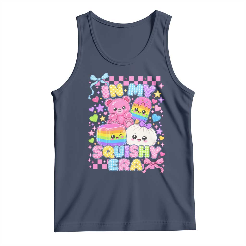 In My Squishy Era Tank Top Cute Kawaii Pastel Dumpling Graphic TS10 Navy Print Your Wear
