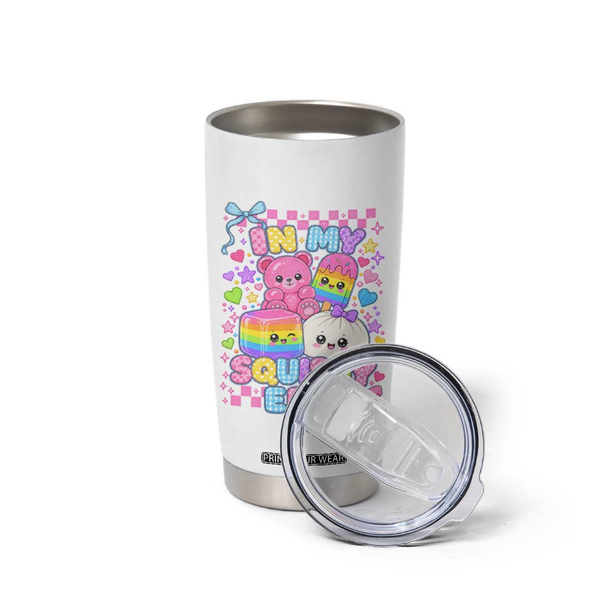 In My Squishy Era Tumbler Cup Cute Kawaii Pastel Dumpling Graphic TS10 Print Your Wear
