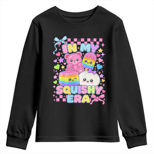 In My Squishy Era Youth Sweatshirt Cute Kawaii Pastel Dumpling Graphic TS10 Black Print Your Wear