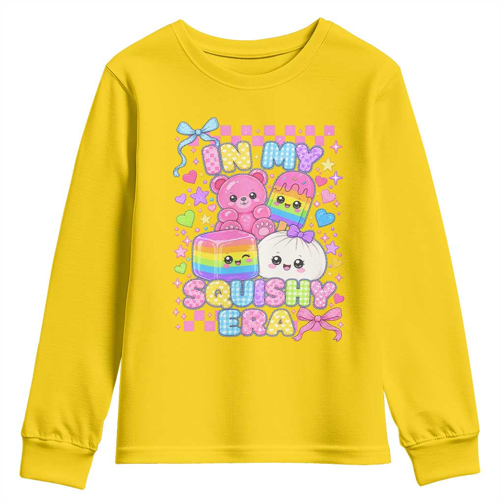 In My Squishy Era Youth Sweatshirt Cute Kawaii Pastel Dumpling Graphic TS10 Daisy Print Your Wear