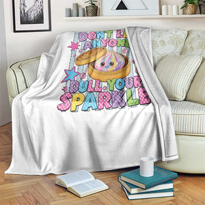 Squishy Lovers Throw Blanket Dont Let Anyone Dull Your Sparkle Cute Rainbow Dumpling Graphic TS10 Print Your Wear