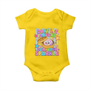 Squishy Lovers Baby Onesie Dont Let Anyone Dull Your Sparkle Cute Rainbow Dumpling Graphic TS10 Daisy Print Your Wear